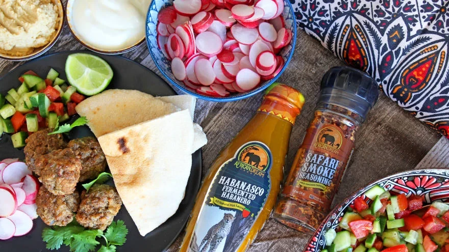 Image of Spicy Chipotle Meatballs with Habanero Hummus