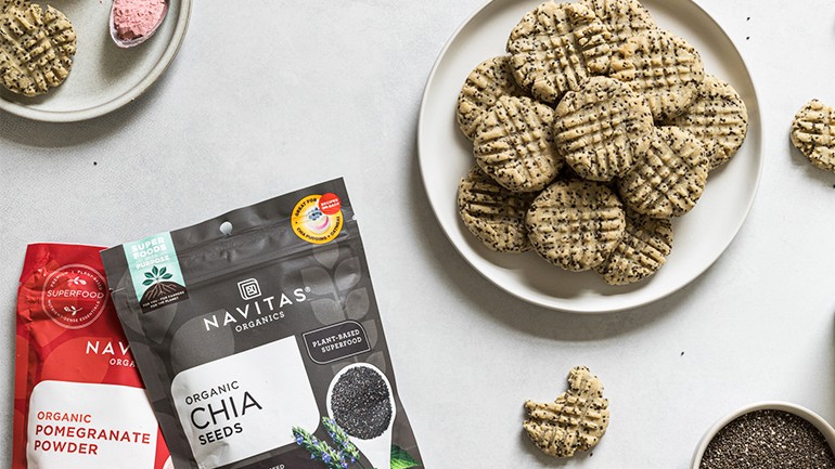 Image of Vegan Almond Chia Seed Cookies Recipe