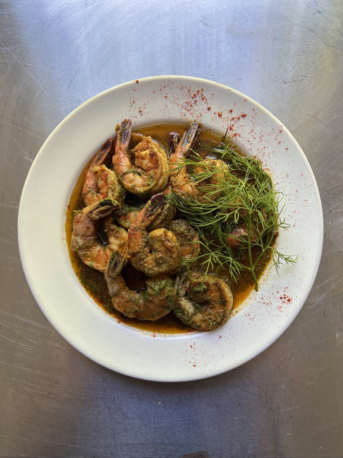Chimichurri de gambas