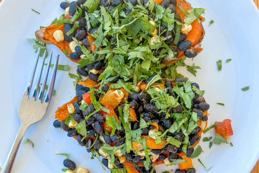 Grilled Tex-Mex Sweet Potatoes