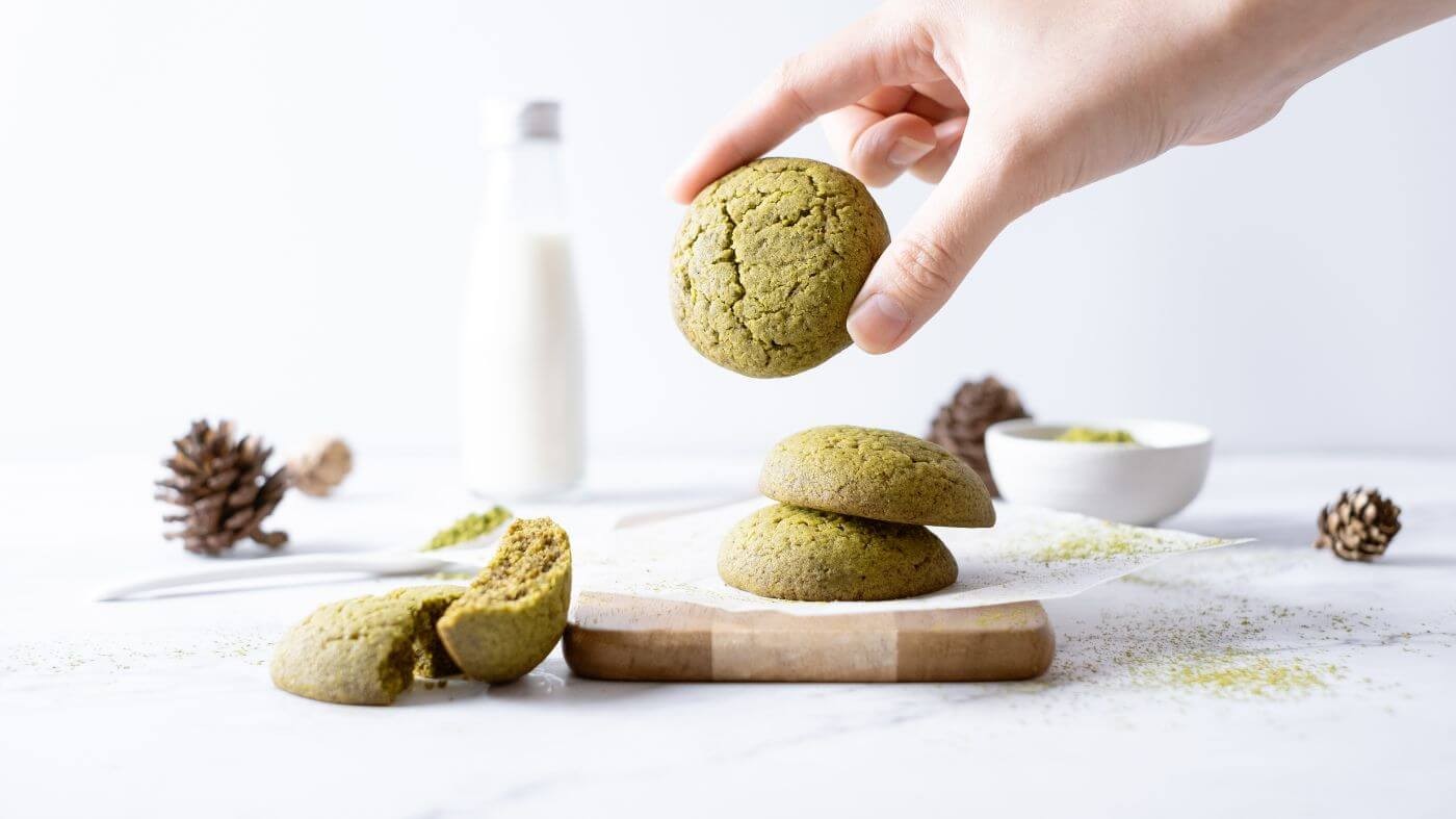 Image of Matcha Crinkle Cookies