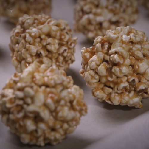 Mango Habanero Caramel Popcorn Balls