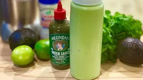 Image of Avocado Lime Cilantro Crema with Melinda's Green Sauce