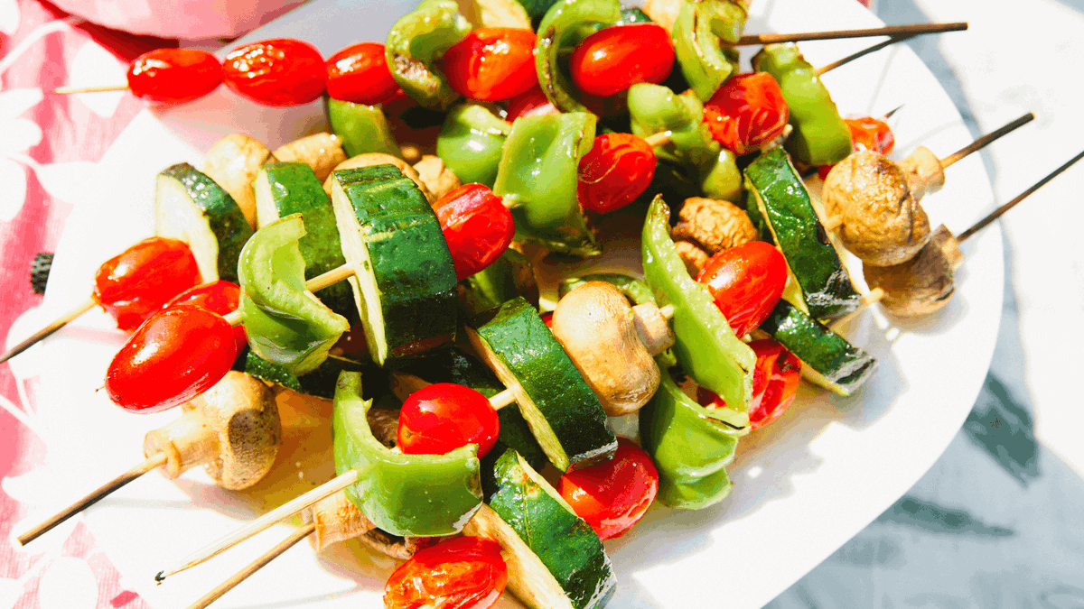 Air Fryer Veggie Kabobs