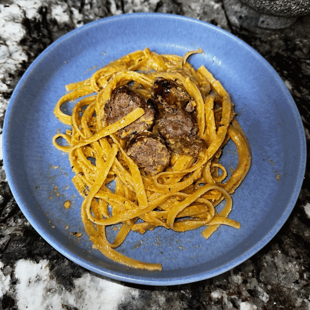 Wild Boar Sausage Fettuccine