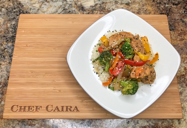 Image of Chef Caira's Sesame Chicken Over Cauliflower Rice