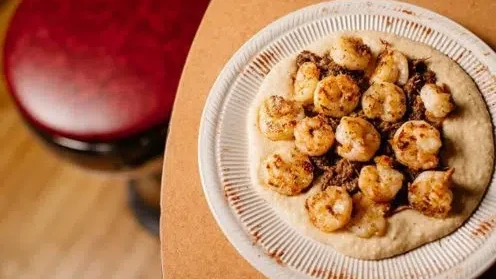 Image of Grilled Shrimp, Roast Beef Debris & Grits