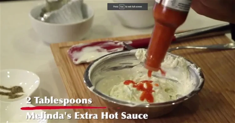 Image of Mix in 2 tablesoons of Melinda's Extra Hot Sauce