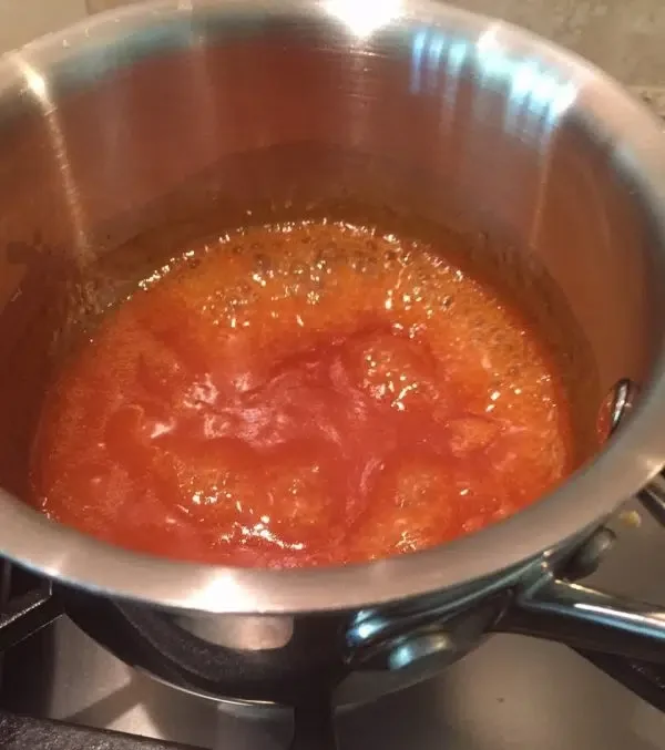 Image of Reduce the sauce by a third. Do not overcook, otherwise...