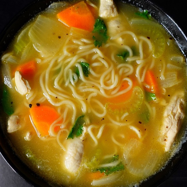 Image of Chicken Noodle Soup Ramen Hack