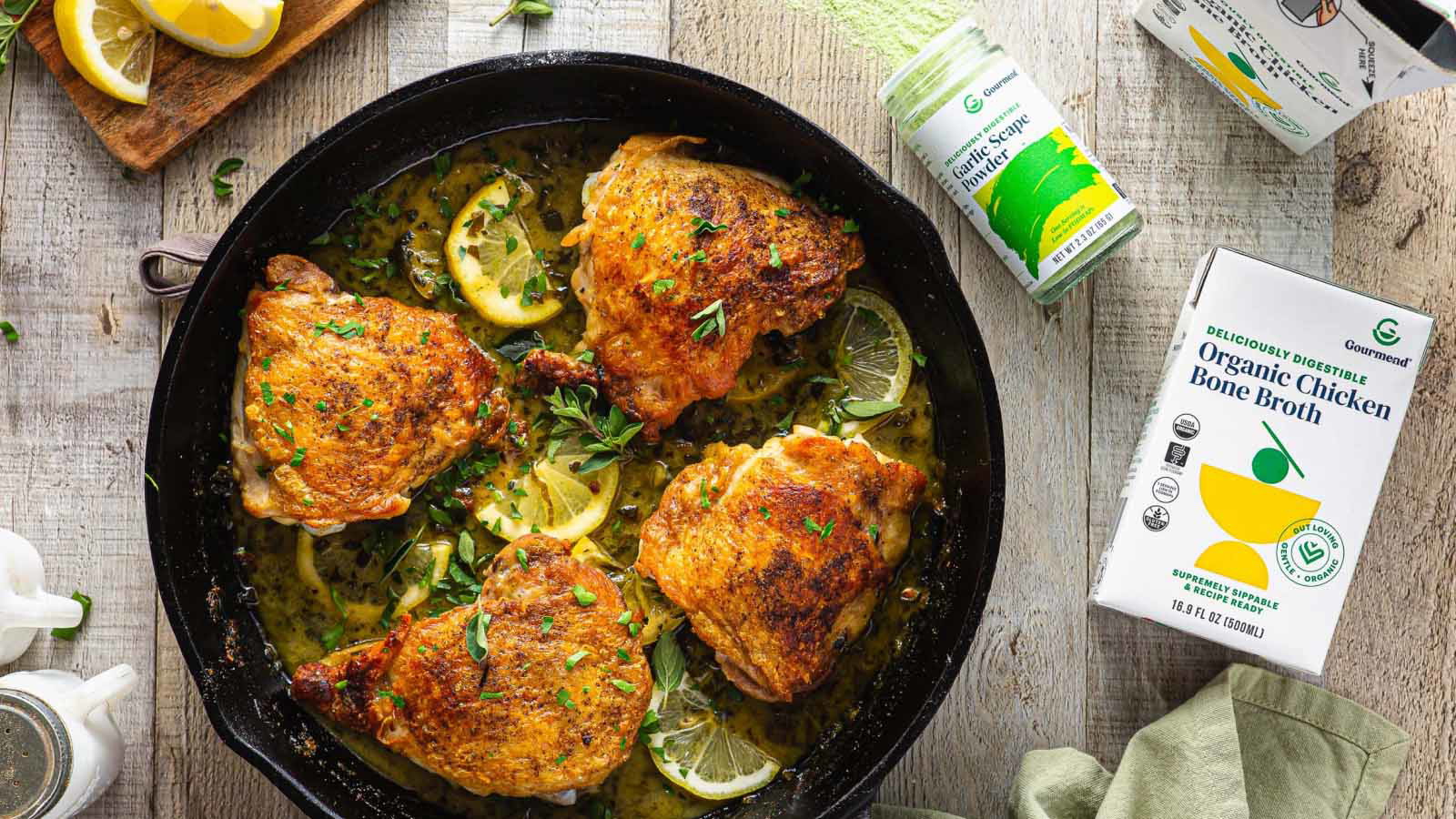 Image of Low FODMAP Pan-Roasted Chicken in Lemon Sauce