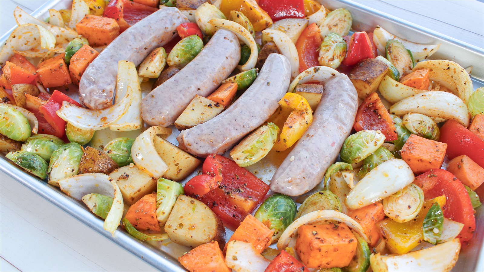 Image of Sheet Pan Bratwurst & Roasted Vegetables