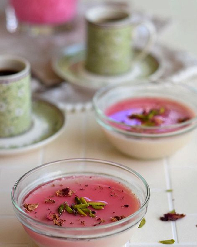 Image of Rose Syrup Panna Cotta