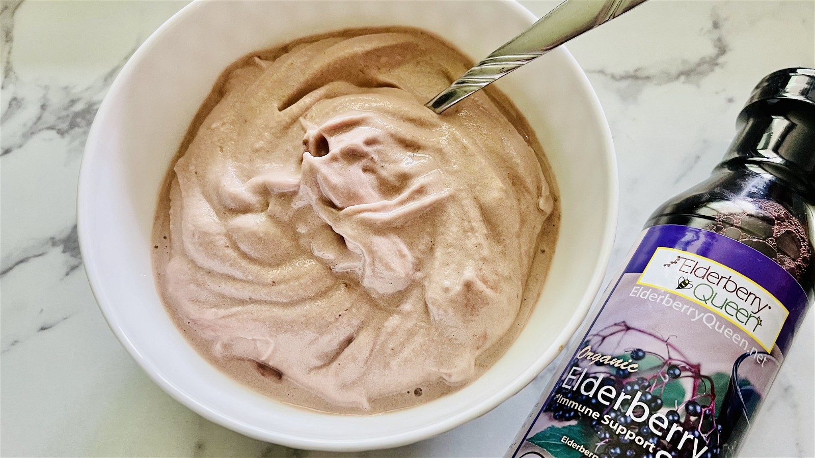 Image of Homemade Elderberry Ice Cream