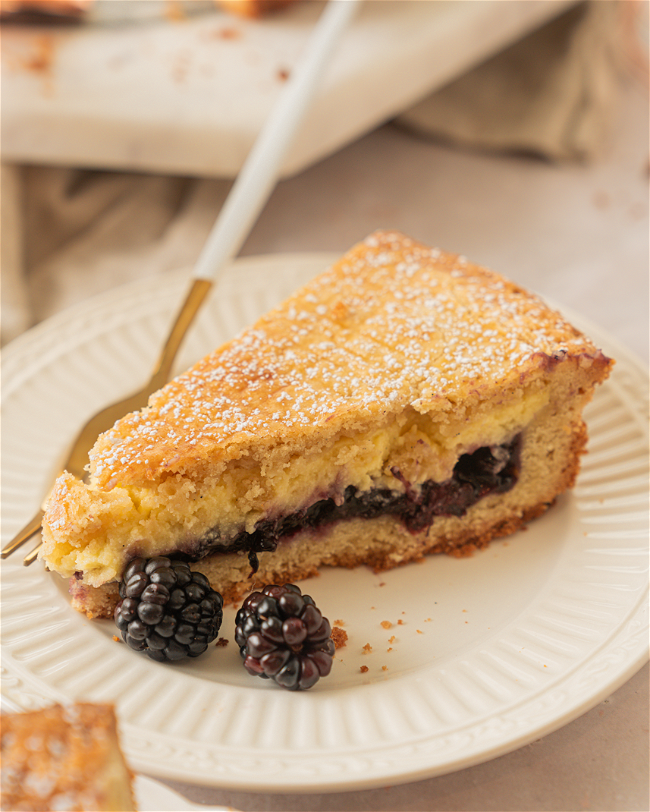 Image of Blackberry Gateau Basque -  Classic French Almond Tart