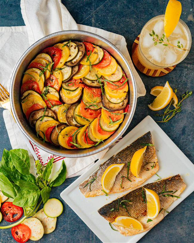 Image of Ratatouille with Roasted Sea Bass