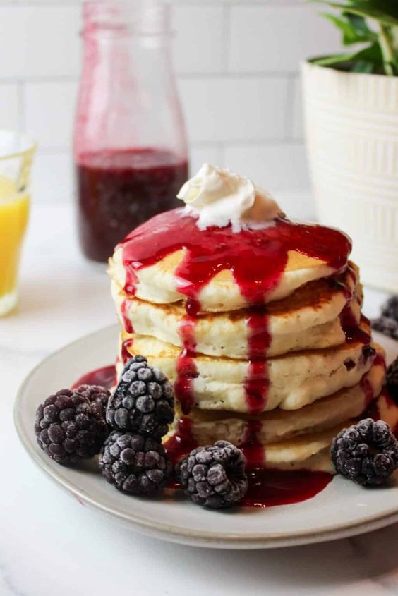 Image of Mulberry Syrup Pancakes