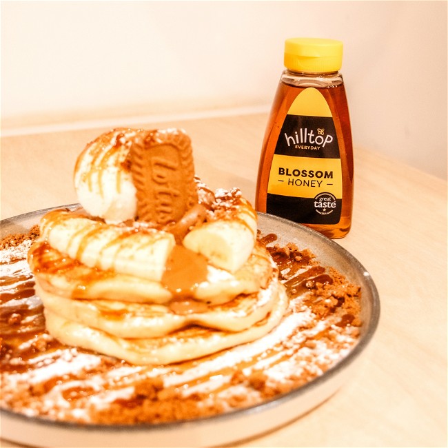 Image of Biscoff & Honey Pancakes