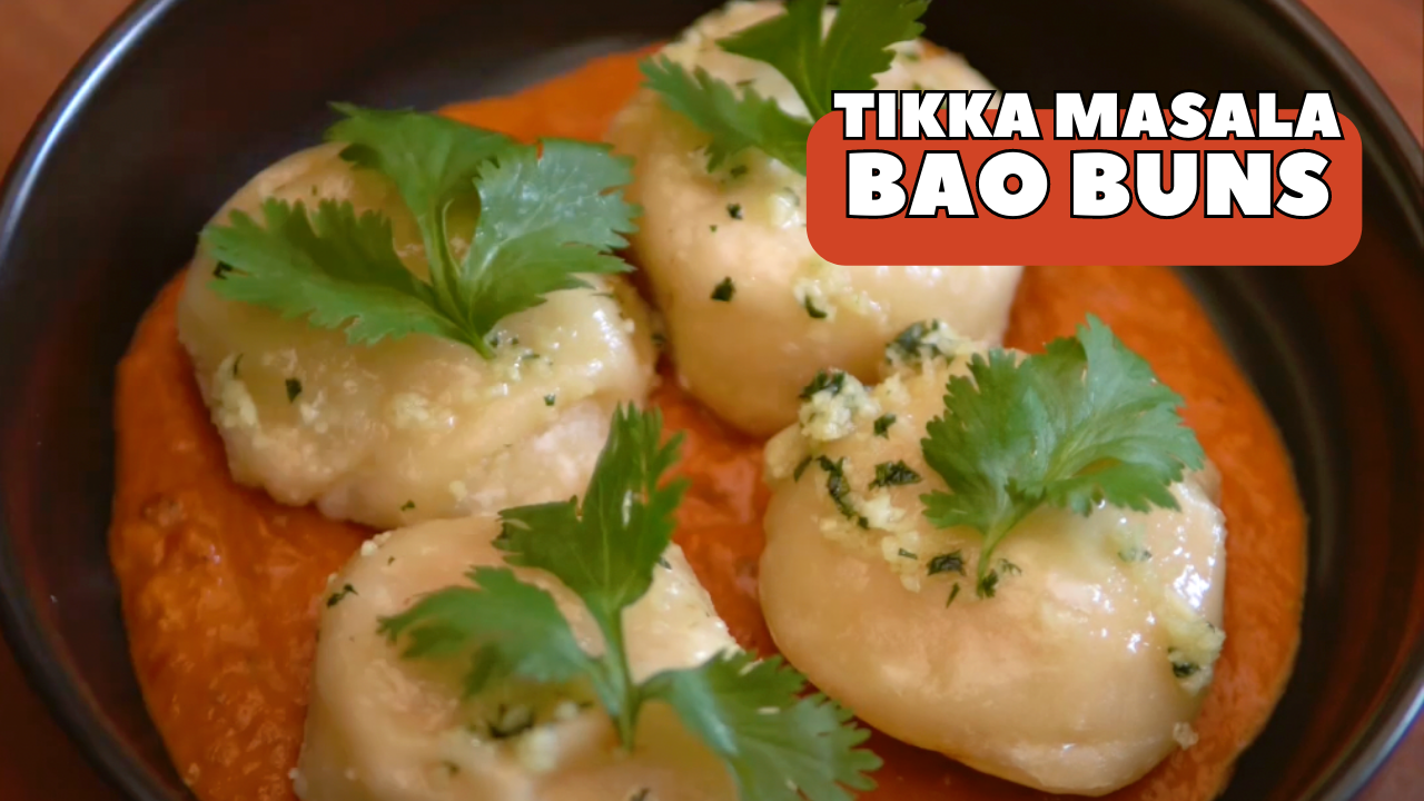 Image of Pan-Fried Chicken Tikka Masala Baos