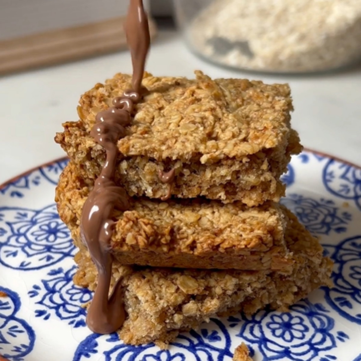 Healthy Honey & Biscoff Flapjack