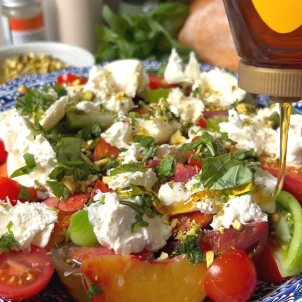 Tomato & Burrata Basil Salad