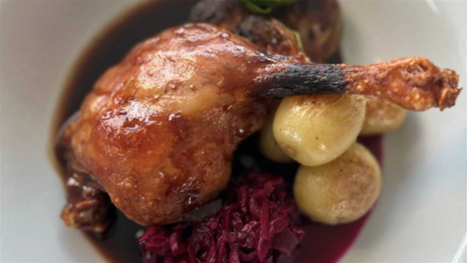 Image of Slow-Roast Duck with Beetroot & Citrus Sauerkraut⁠