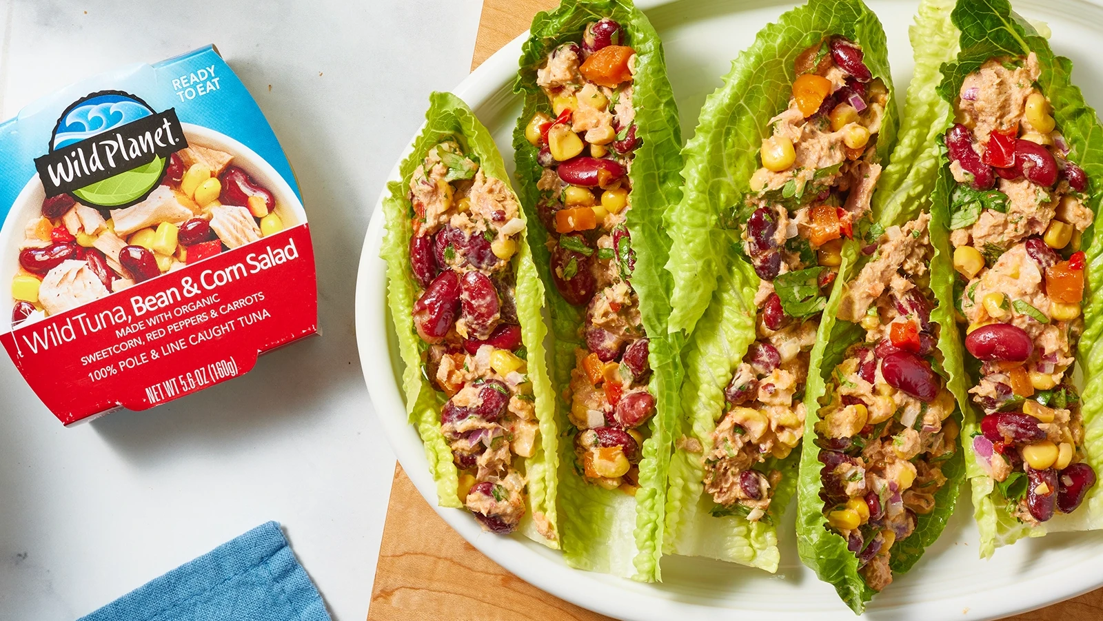 Image of Tuna, Bean & Corn Lettuce Wraps
