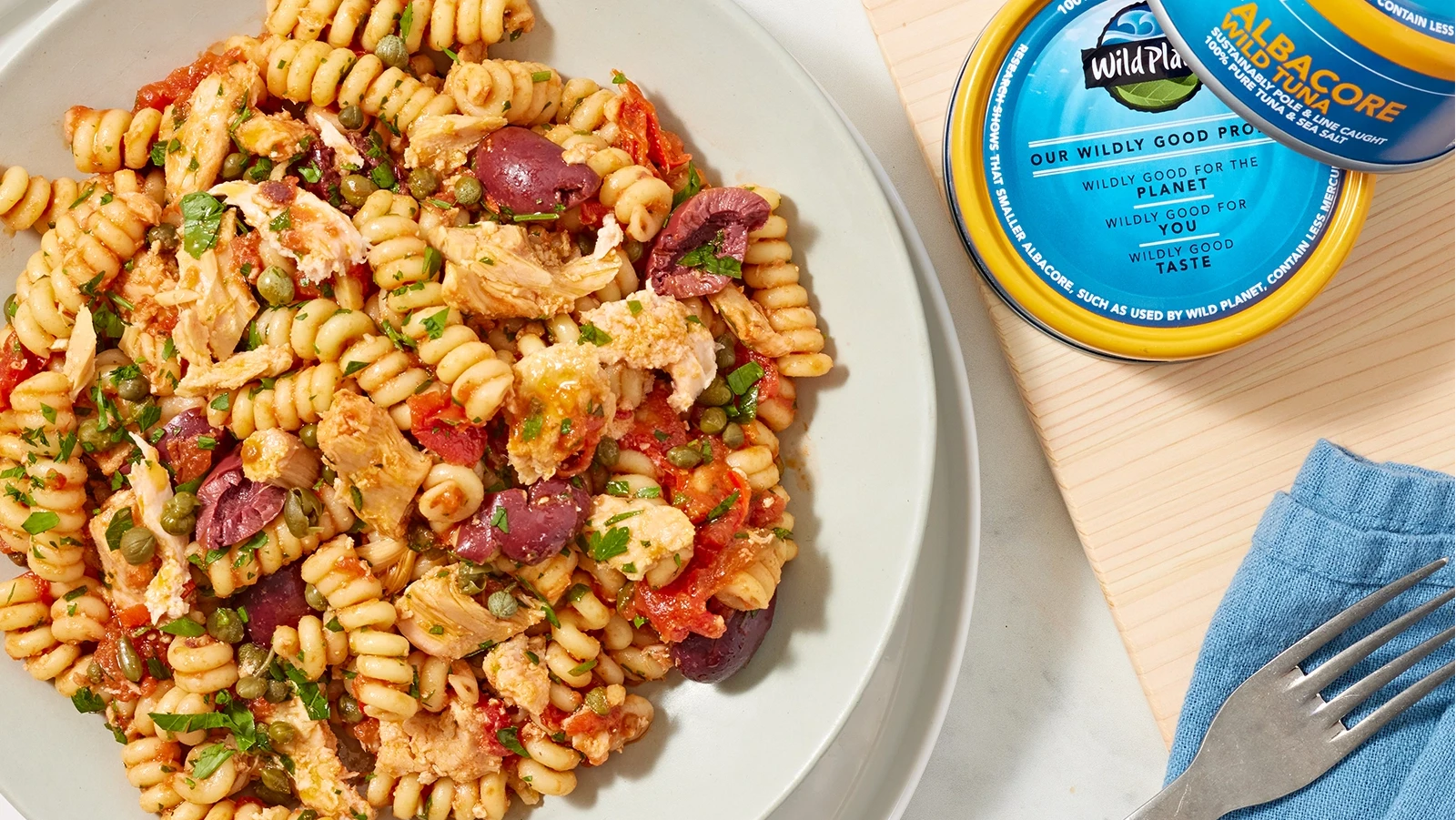 Pasta Puttanesca with Tuna | Wild Planet Foods recipe