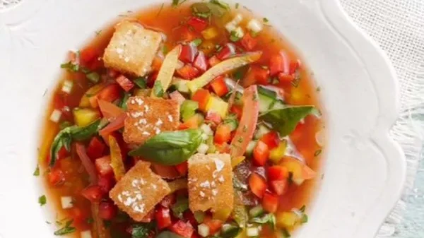 Image of Tomato Gazpacho with Garlic Croutons