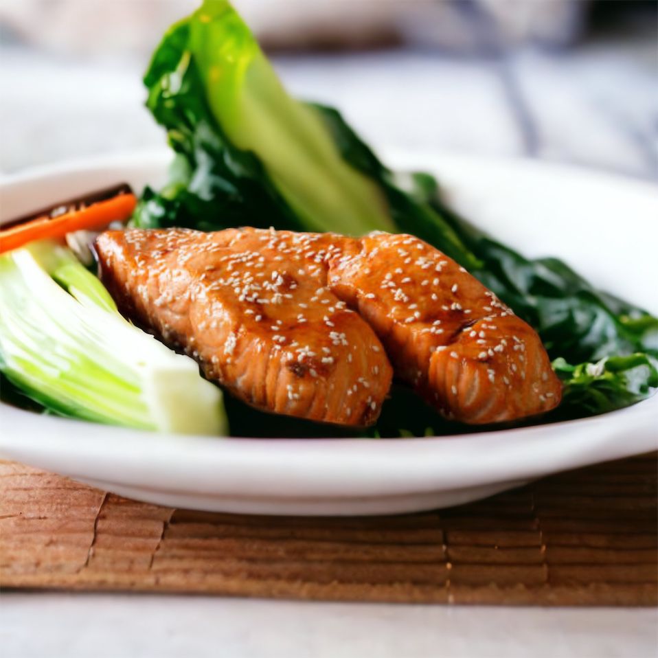 Image of Pan-Seared Ora King Salmon with Ginger-Soy Glaze