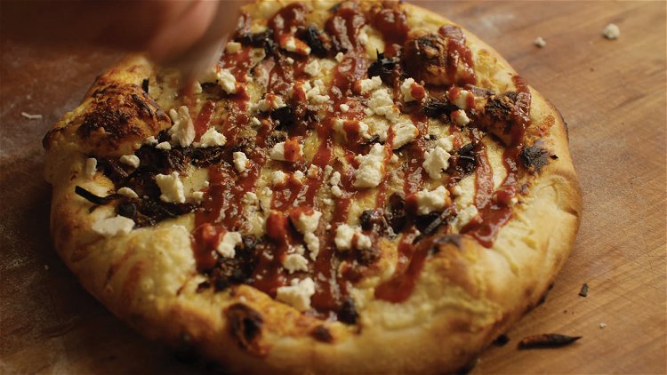 Image of Finish the pizza with crumbled feta and more Firebug Mild...