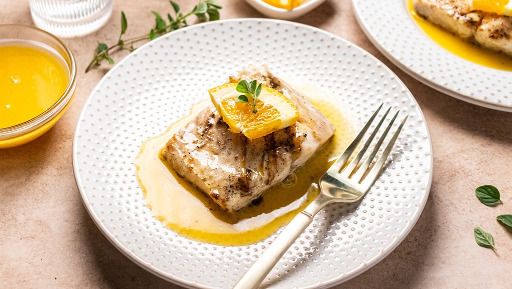 Image of Grilled Walleye with Citrus Butter Sauce