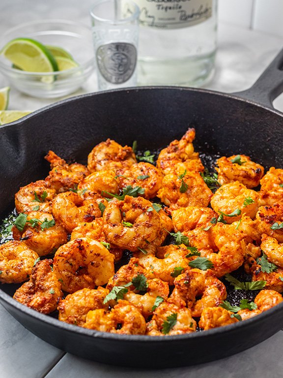Image of Add all shrimp back to hot skillet and stir. Garnish...