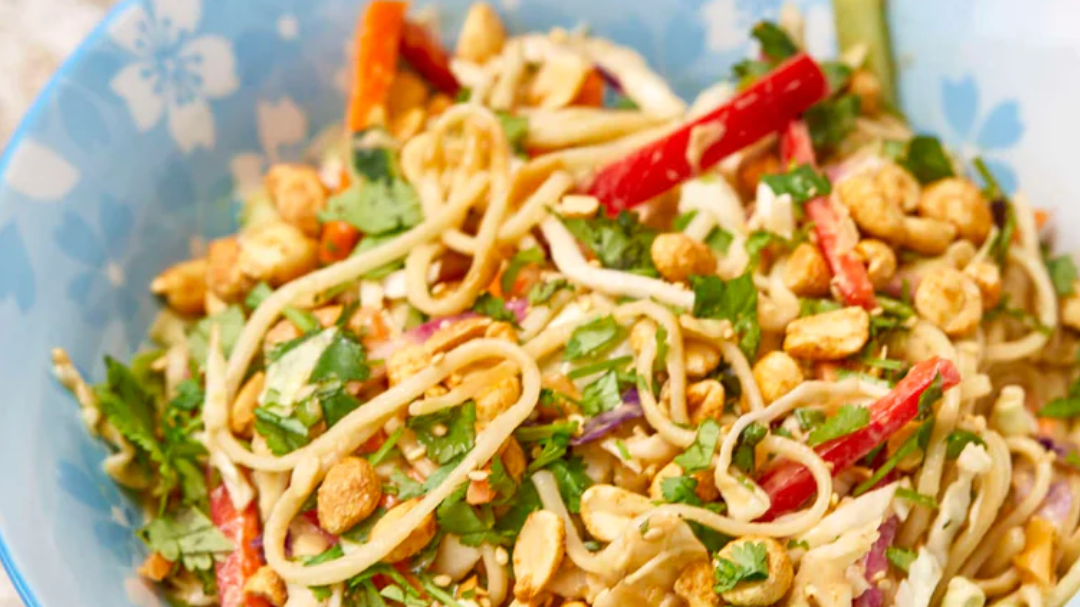 Image of Peanut Thai Noodle Summer Salad by Fueled by AF