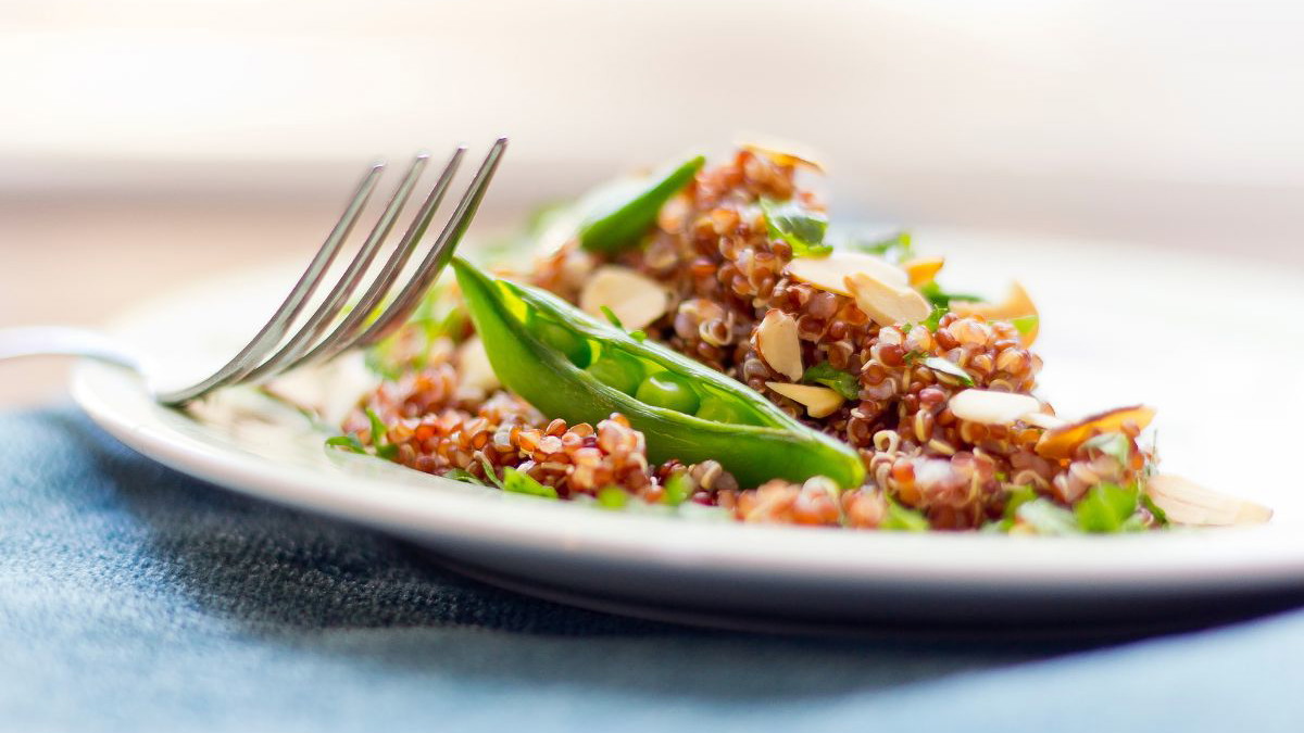 Image of Sugar Snap Pea Almond and Quinoa Salad