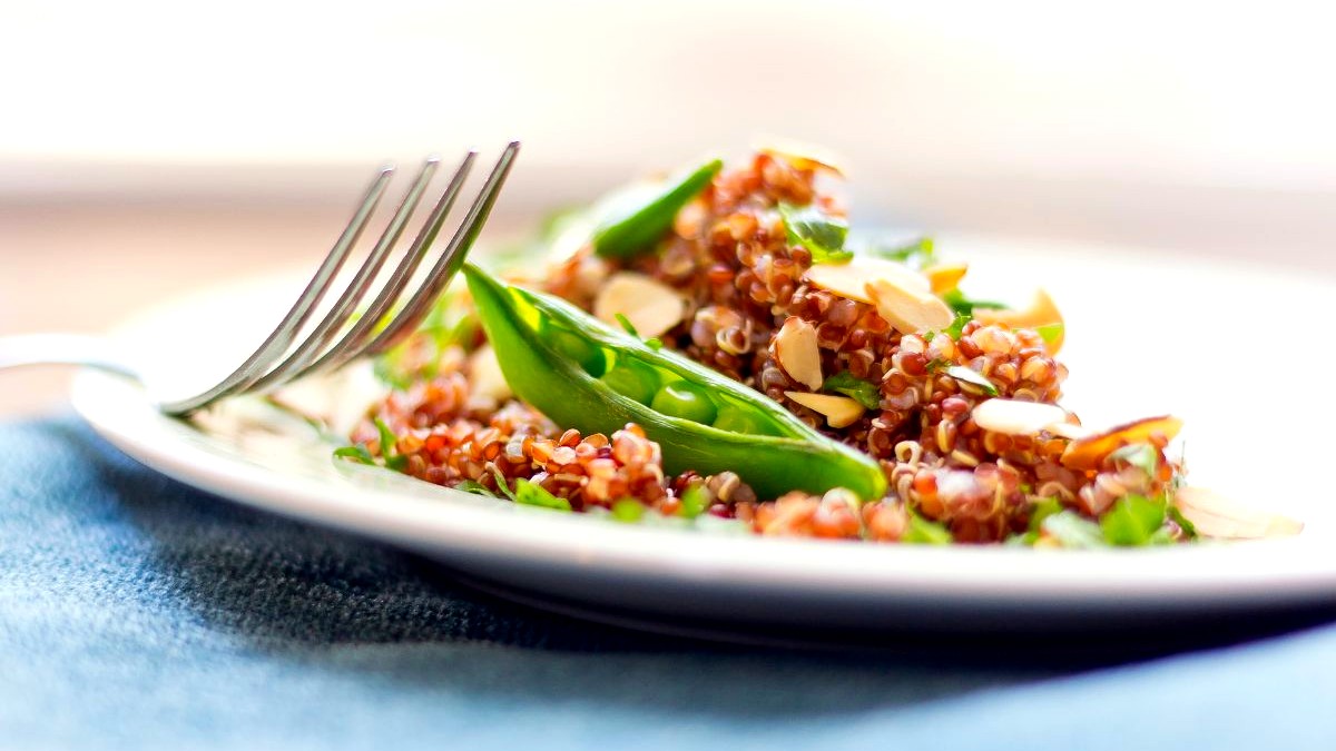 Image of Sugar Snap Pea Almond and Quinoa Salad