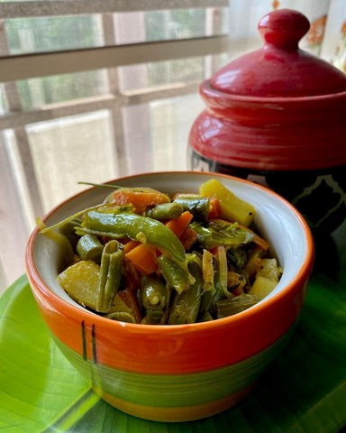 Healthy, Low fat mixed veggie subzi for rotis 