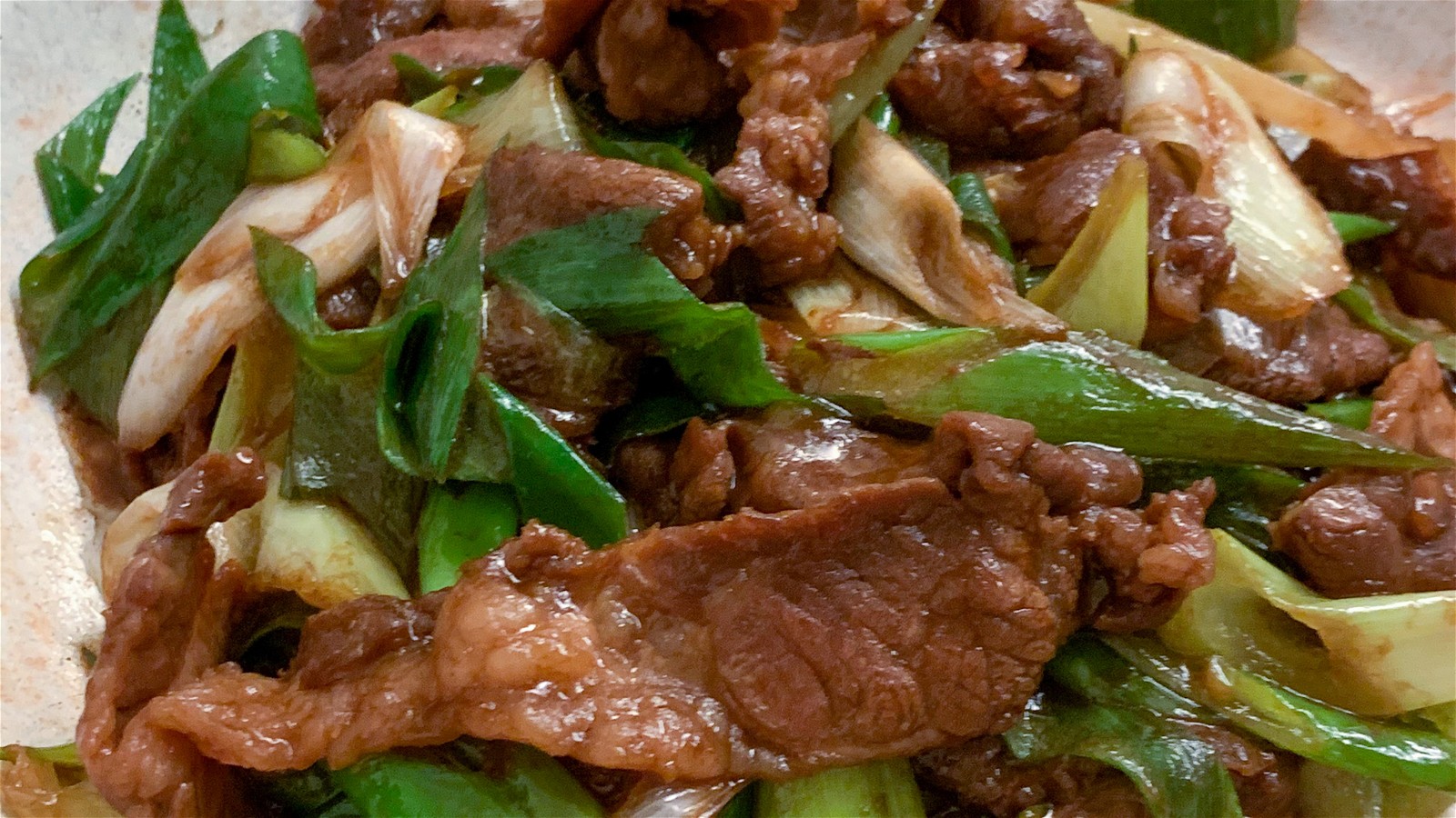 Image of Stir fried leek and beef / lamb (蔥爆牛肉 / 蔥爆羊肉)