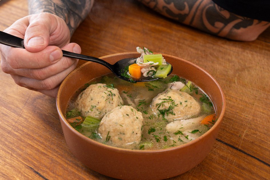 Matzo ball soup