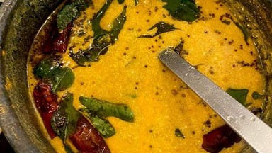 Image of Mambazha Mor Kootan (Ripe Mangoes in yoghurt gravy) – my version