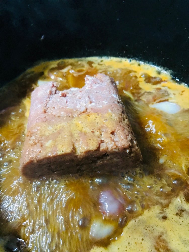 Image of Add corned beef. Break the meat up and stir it....