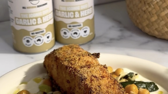 Image of Mingle Garlic & Herb Crusted Salmon Delight