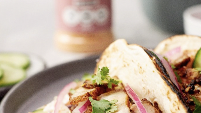 Image of Mingle's Swicy Korean BBQ Pork Belly Strip Tacos: Fusion Cuisine at Home