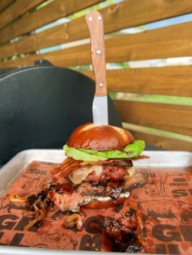 Tri-Tip & Bacon Burger using leftover Reverse Seared Tri-Tip Steak