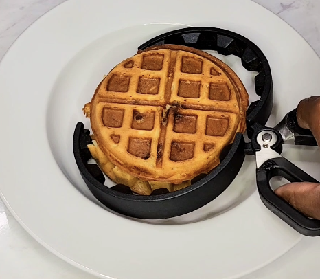 Image of Remove the stuffed waffle and allow it to cool for...