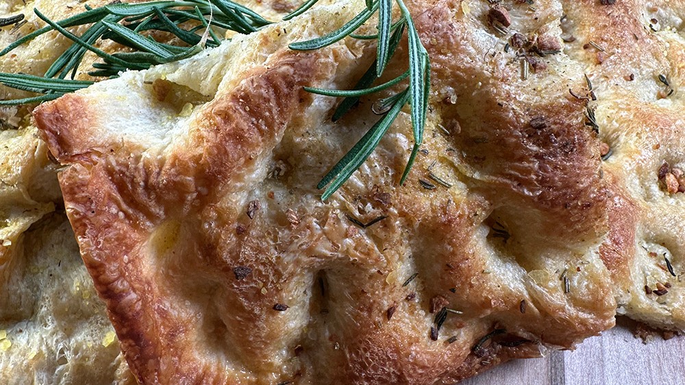 Image of Faux-Caccia Bread with Rosemary Infusion