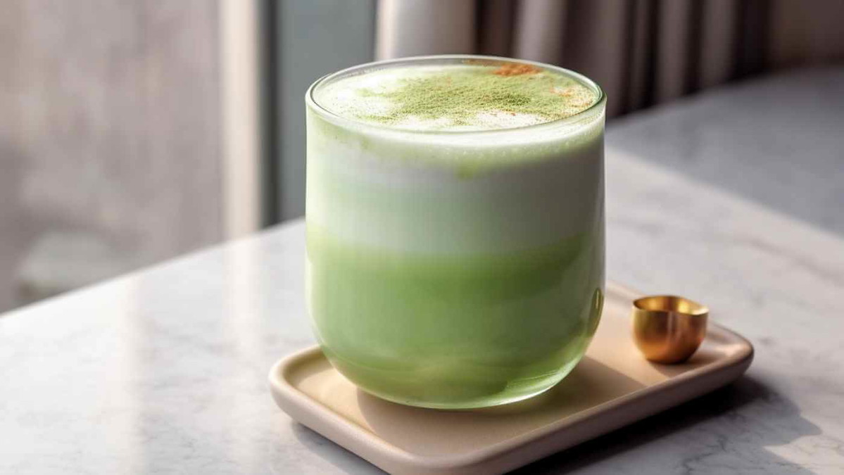 Mango Matcha latte