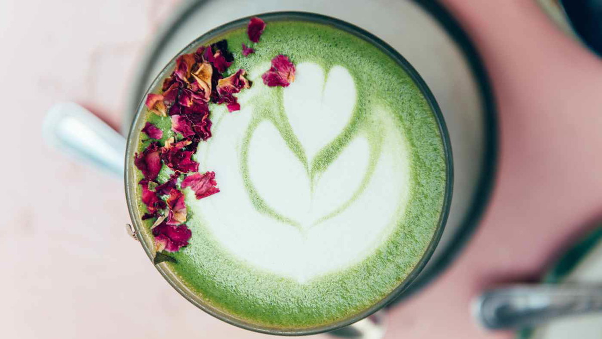 Rose Matcha Latte
