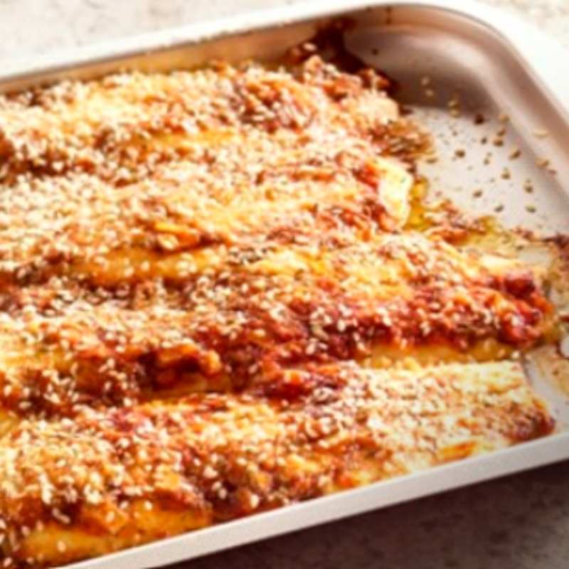 Gegrilde roodbaarsfilet met pijnboompitten