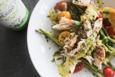 CHICKEN AND ASPARAGUS SALAD WITH MEYER LEMON VINAIGRETTE